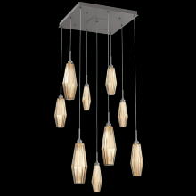 Hammerton CHB0049-09-GP-RB-C01-L1 - Aalto Square 9pc Multi-Pendant