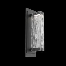 Hammerton IDB0090-01-MB-TT-L1 - Tabulo Sconce-Matte Black-Tidal Cast Glass