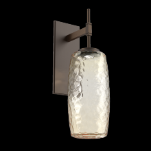 Hammerton IDB0091-01-FB-A-L3 - Vessel Tempo Sconce (Large)-Flat Bronze-Amber Blown Glass-LED 3000K