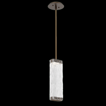 Hammerton LAB0090-01-FB-TT-001-L1 - Tabulo Pendant-Flat Bronze-Tidal Cast Glass