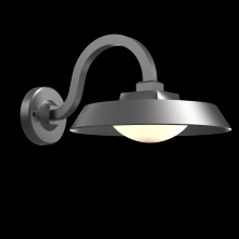 Hammerton ODB0073-01-AG-O-L2 - Outdoor Farmhouse Sconce-Argento Grey-Blown Glass