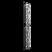 Hammerton ODB0090-02-TB-TT-L2 - Tabulo Outdoor Sconce (L)-Textured Black-Tidal Cast Glass