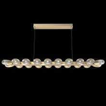 Hammerton PLB0079-60-GB-PC-CA1-L3 - Pebble Linear Suspension 60" Small Glass-Gilded Brass-Pebble Clear