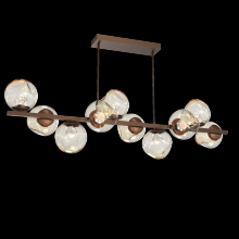 Hammerton PLB0086-T0-BB-ZA-001-L1 - Luna 10pc Twisted Branch-Burnished Bronze-Zircon Inner - Amber Outer-Threaded Rod Suspension-LED