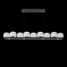 Hammerton PLB0091-0C-MB-C-CA1-L3 - Vessel 59-inch Platform Linear-Matte Black-Clear Blown Glass-Stainless Cable-LED 3000K