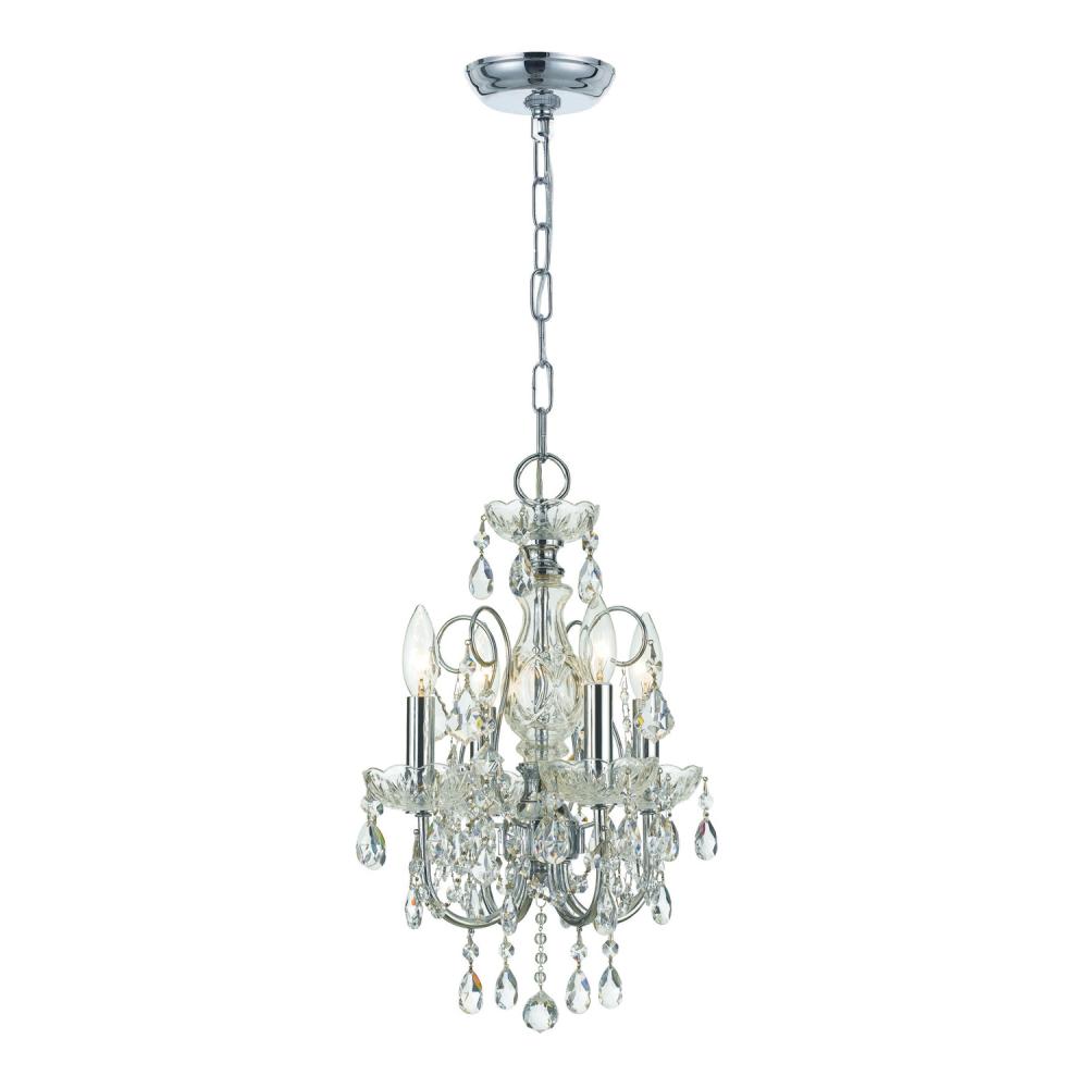 Imperial 4 Light Swarovski Strass Crystal Polished Chrome Mini Chandelier