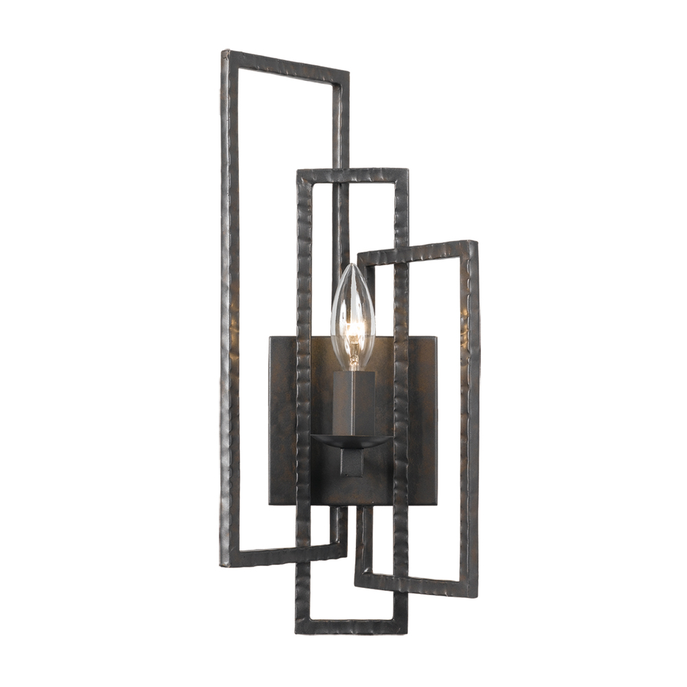 Capri 1 Light Raw Steel Sconce