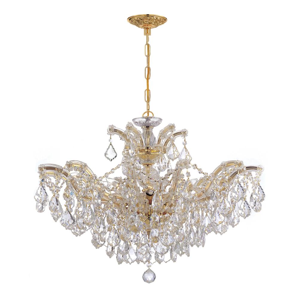 Maria Theresa 6 Light Spectra Crystal Gold Chandelier