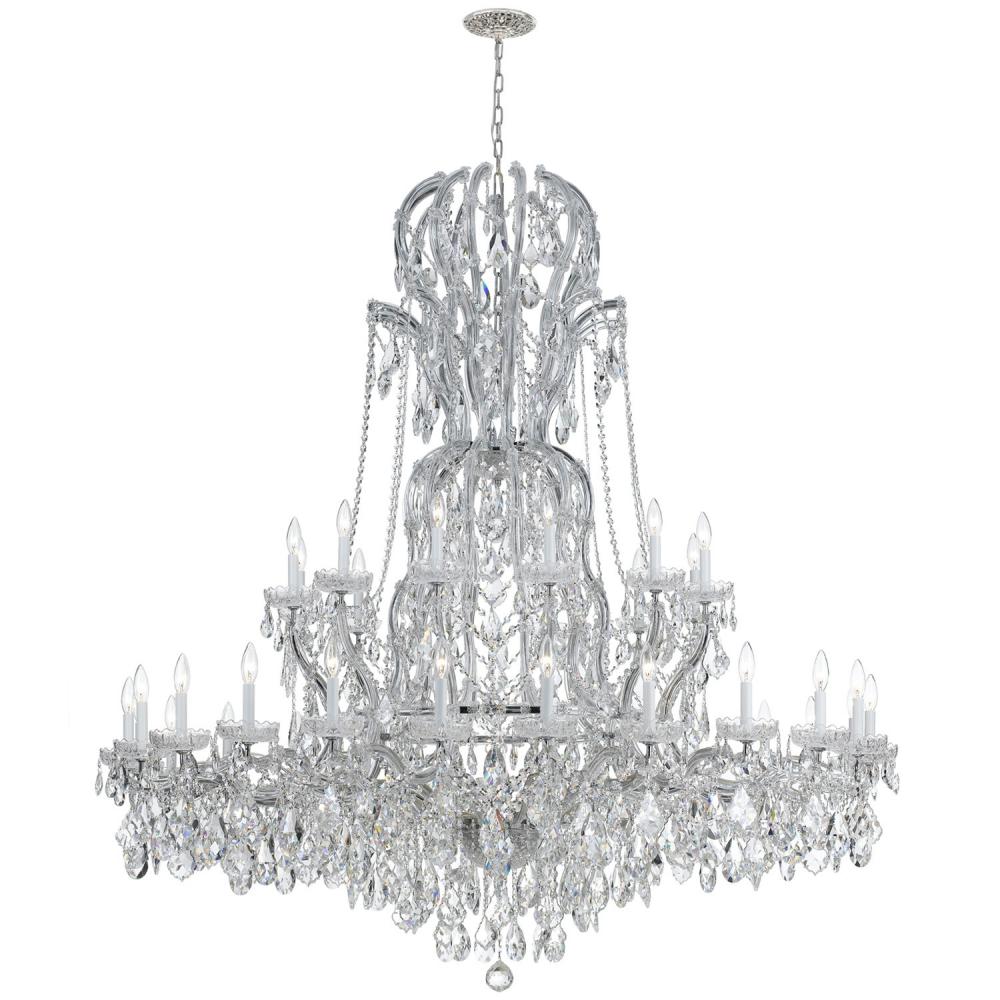 Maria Theresa 37 Light Swarovski Strass Crystal Polished Chrome Chandelier