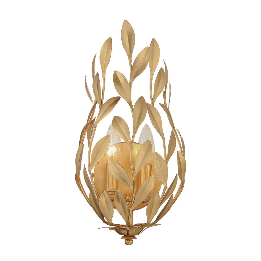 Broche 1 Light Antique Gold Sconce