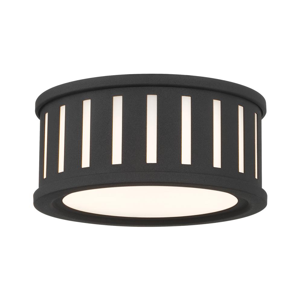 Kendal 2 Light Black Forged Flush Mount