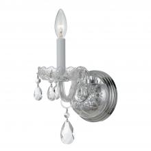 Crystorama 1031-CH-CL-S - Traditional Crystal 1 Light Swarovski Strass Crystal Polished Chrome Sconce