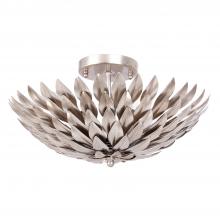 Crystorama 505-SA - Broche 4 Light Antique Silver Semi Flush Mount