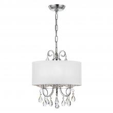 Crystorama 6623-CH-CL-SAQ - Othello 3 Light Spectra Crystal Polished Chrome Mini Chandelier