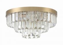 Crystorama HAY-1403-AG - Hayes 8 Light Aged Brass Flush Mount