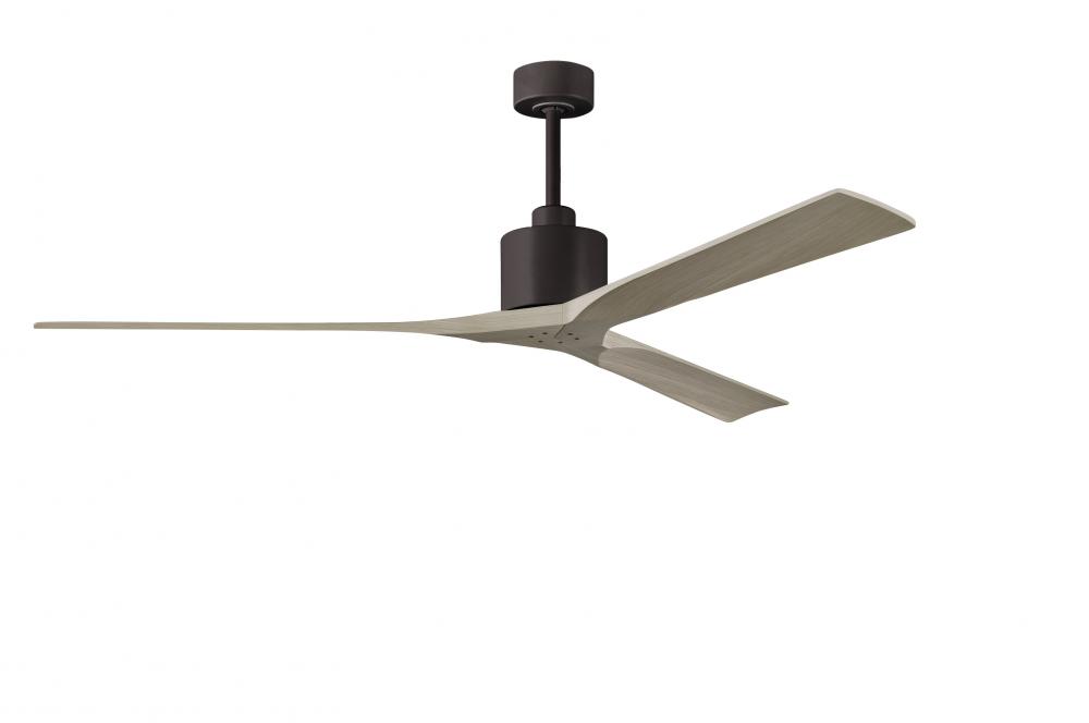 Nan XL 6-speed ceiling fan in Matte White finish with 72” solid gray ash tone wood blades