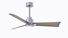  AKLK-BN-GA-42 - Alessandra 3-blade transitional ceiling fan in brushed nickel finish with gray ash blades. Optimiz