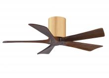 Matthews Fan Company IR5H-LM-WA-42 - Irene-5H three-blade flush mount paddle fan in Light Maple finish with 42” Walnut tone blades. 