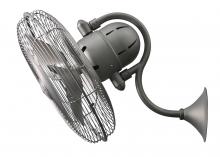  LL-BN - Laura 90° oscillating 3-speed wall fan in brushed nickel finish.