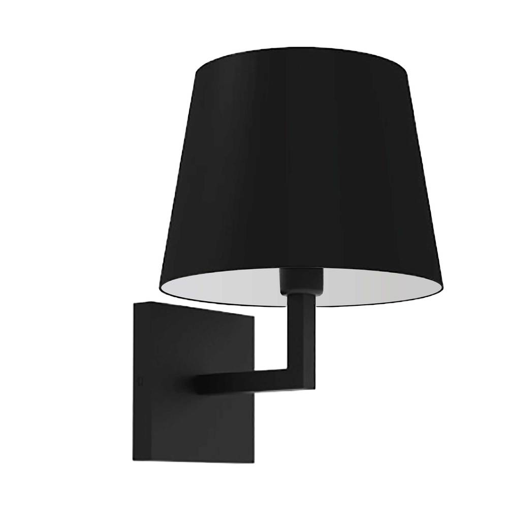 1LT Incandescent Wall Sconce,  MB w/ Black Shade