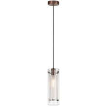  22152-CF-OBB - 1 Light Pendant, Oil Brushed Bronze Finish, Clear Frosted Glass