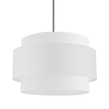  PYA-224C-PC-WH - 4 Light Incandescent Chandelier, Polished Chrome with White Shade