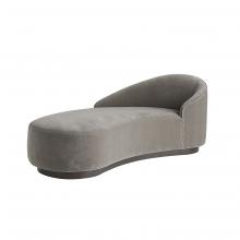 Arteriors Home 8145 - Turner Chaise Sharkskin Velvet Grey Ash, Left Arm