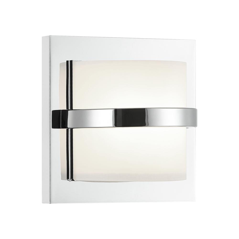 1 LT 7â€W "BRAMPTON" CHROME WALL SCONCE