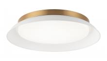 Matteo Lighting M12518MWAG - 1 LT Ã˜18â€ "FINLEY" MATTE WHITE/ AGED GOLD CEILING MOUNT