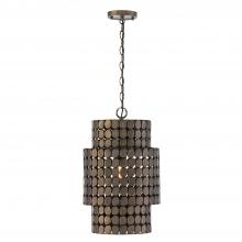 Capital Canada 354111DR - 1-Light Medallion Cylindrical Pendant in Dark Brass