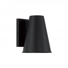 Capital Canada 955111BK - 1-Light Outdoor Night Sky Friendly Cone Wall Lantern in Black with Painted White Interior