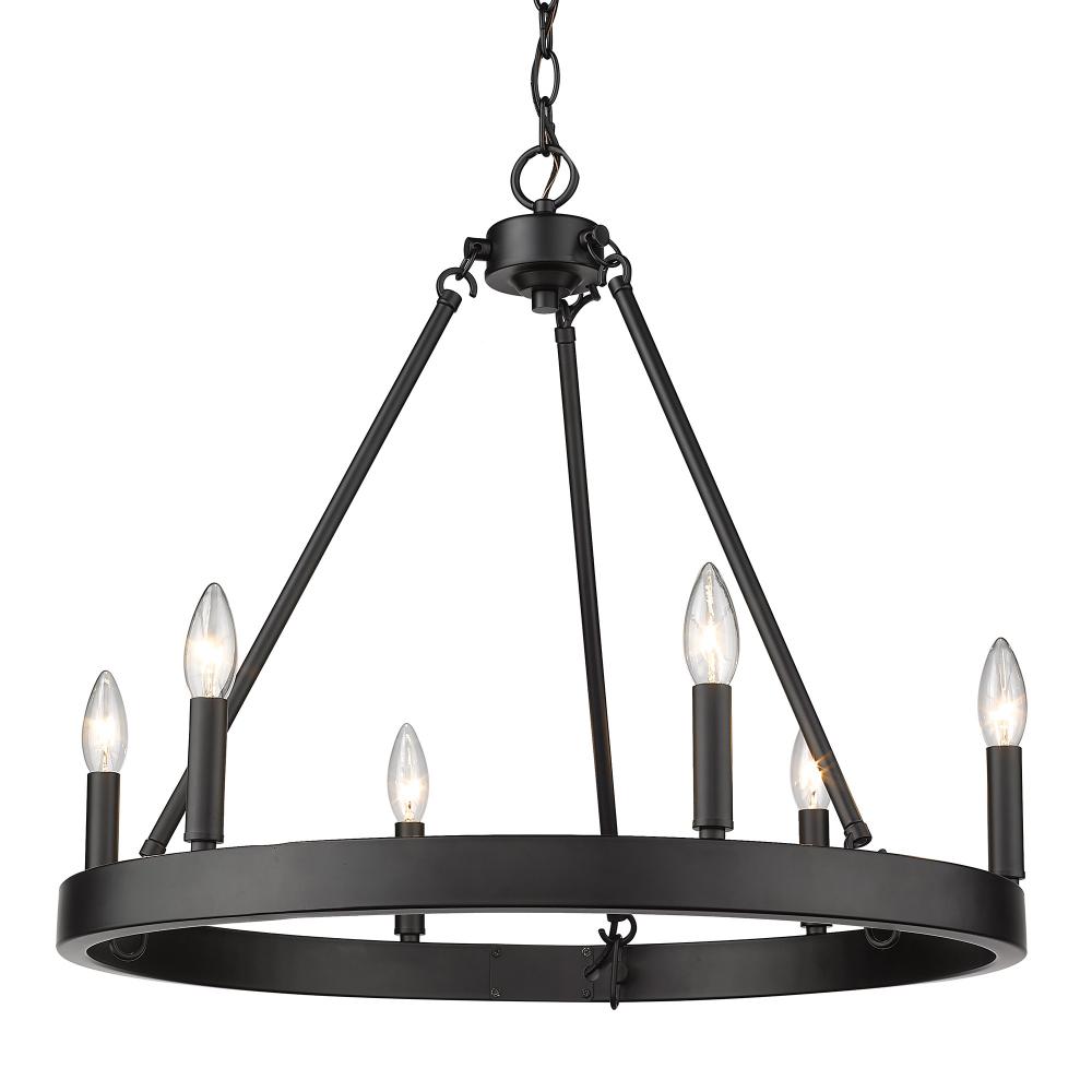 Alastair 6-Light Chandelier in Matte Black