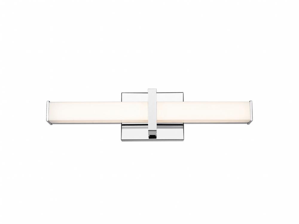 Elon 1-Light Vanity Light in Chrome with Opal Glass