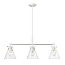 Golden Canada 0511-LP WHT-CLR - Malta WHT Linear Pendant in Matte White with Clear Glass Shade