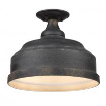 Golden Canada 0806-SF ABI - Keating Semi-Flush in Antique Black Iron