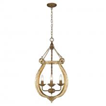 Golden Canada 0902-4P BC-VG - Delphine 4 Light Pendant in Burnished Chestnut with Vintage Gold Shade