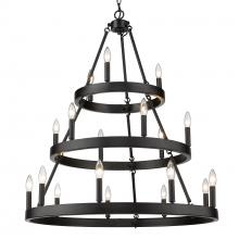 Golden Canada 1017-369 BLK - Alastair 3 Tier 3+6+9 Light Chandelier in Matte Black