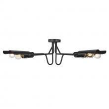 Golden Canada 1040-6SF BLK - Newton 6 Light Semi-Flush in Matte Black