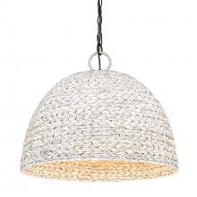 Golden Canada 1081-5P BLK-PSG - Rue 5 Light Pendant in Matte Black with Painted Sweet Grass Shade