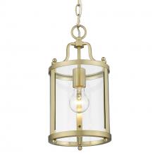 Golden Canada 1157-M1L BCB-CLR - Payton BCB Mini Pendant in Brushed Champagne Bronze with Clear Glass Shade