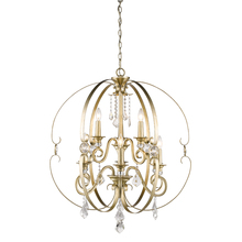 Golden Canada 1323-9 WG - Ella 2 Tier - 9 Light Chandelier in White Gold