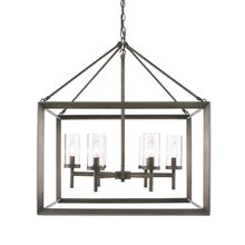 Golden Canada 2073-6 GMT - Smyth 6 Light Chandelier in Gunmetal Bronze with Clear Glass