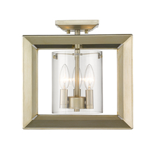 Golden Canada 2073-SF12 WG-CLR - Smyth Semi-Flush (Low Profile) in White Gold with Clear Glass