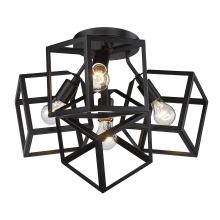 Golden Canada 2086-4SF BLK - Cassio BLK 4 Light Semi-Flush in Matte Black