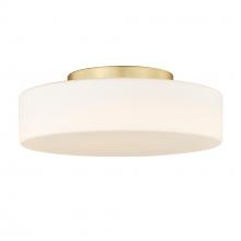 Golden Canada 3136-FM BCB-OP - Toli BCB Flush Mount in Brushed Champagne Bronze with Opal Glass Shade