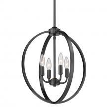 Golden Canada 3167-4P BLK - Colson BLK 4 Light Pendant in Matte Black