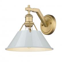 Golden Canada 3306-1W BCB-DB - Orwell BCB 1 Light Wall Sconce in Brushed Champagne Bronze with Dusky Blue shade