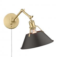 Golden Canada 3306-A1W BCB-RBZ - Orwell BCB 1 Light Articulating Wall Sconce in Brushed Champagne Bronze with Rubbed Bronze shade