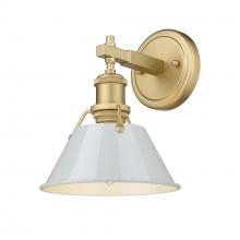 Golden Canada 3306-BA1 BCB-DB - Orwell BCB 1 Light Bath Vanity in Brushed Champagne Bronze with Dusky Blue shade