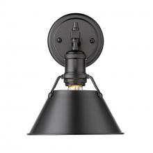 Golden Canada 3306-BA1 BLK-BLK - Orwell BLK 1 Light Bath Vanity in Matte Black with Matte Black shade